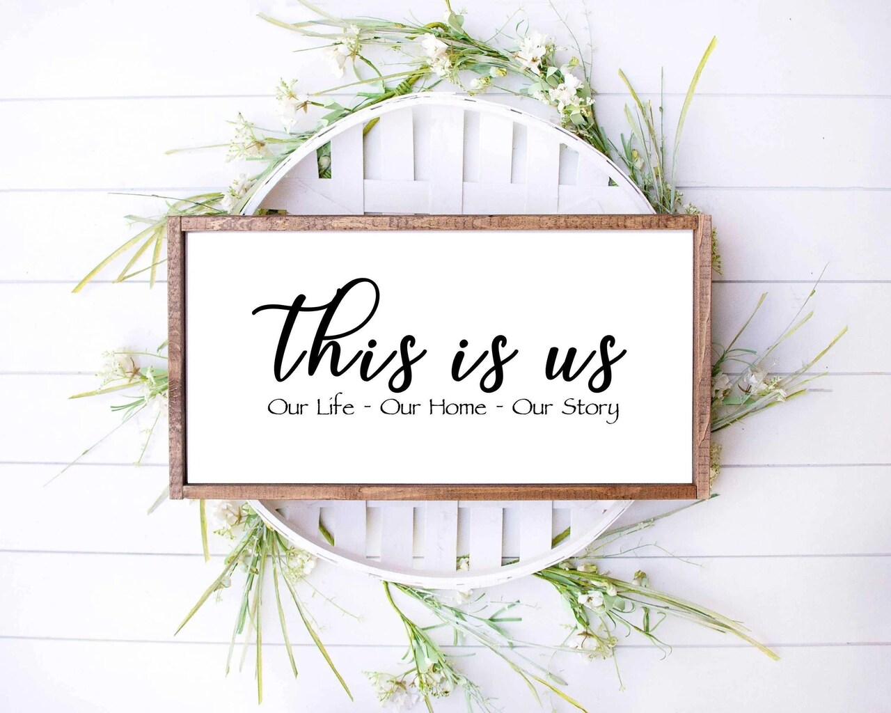 This Is Us Rustic Rustic farmhouse wood Signs 12x18 inch farmhouse decor